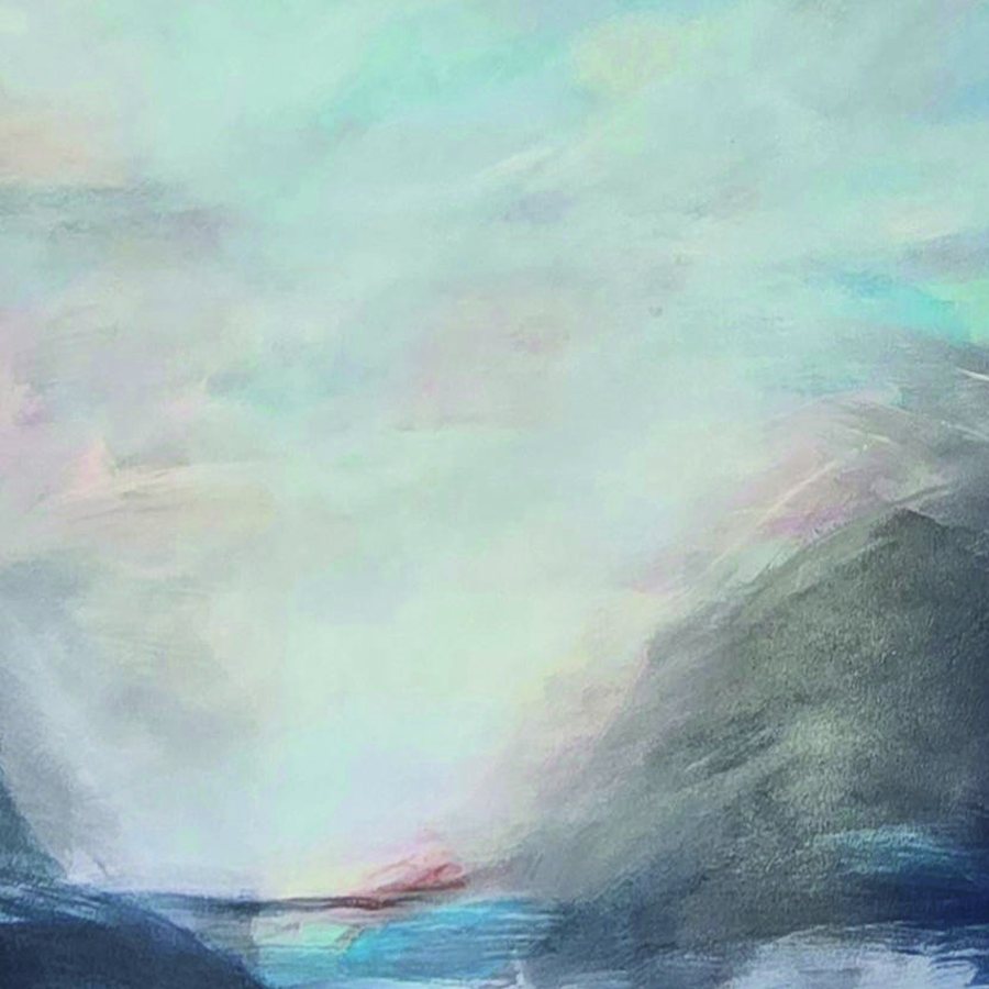 Ausschnitt aus Wo ich atme, Acryl und Pigment auf Leinwand, Roswitha Gronemann