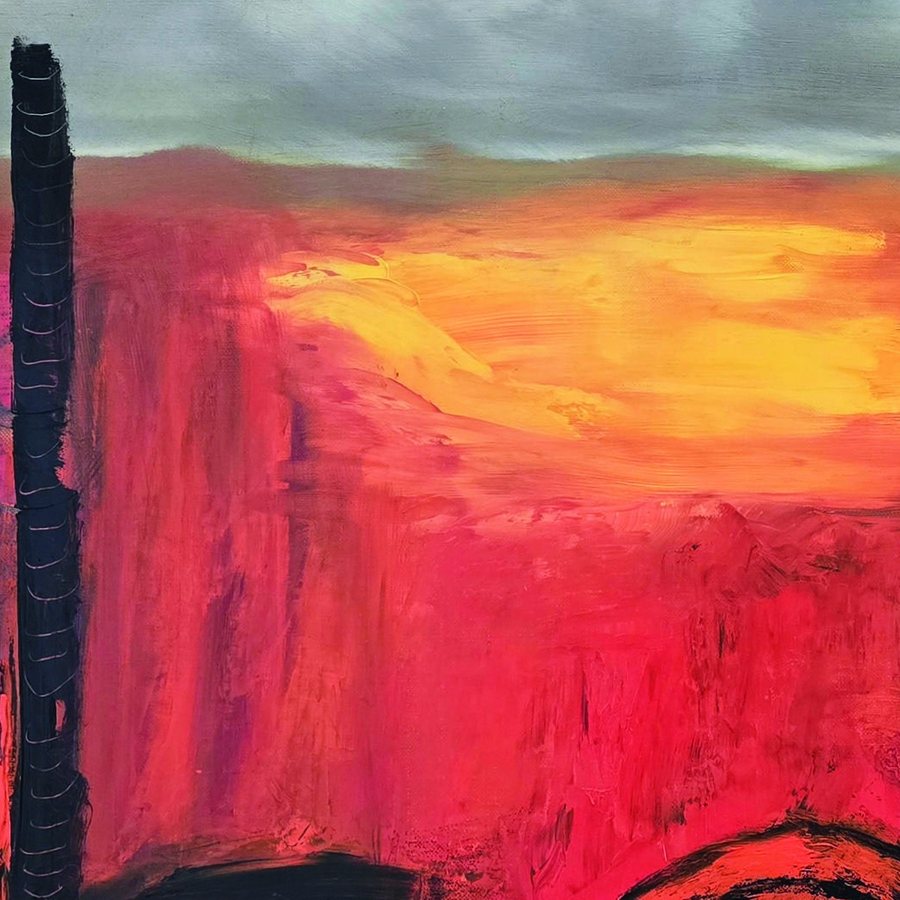 Ausschnitt aus Im Feuer der Zeit, Oel auf Leinwand, Roswitha Gronemann